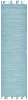 Tapis Réversible En Coton Happy Cotton 70x250 Cm - Bleu Clair