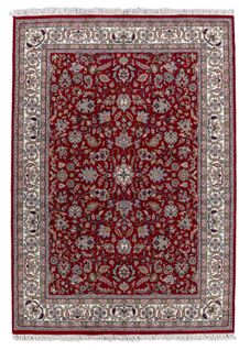 Tapis D'orient Noué à La Main Benares 120x180 Cm - Rouge