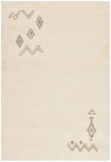 Tapis Berbère Original En Laine Hadj 200x250 Cm - Blanc