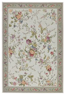 Tapis Floral Tissé Plat Flomi 70x120 Cm - Menthe