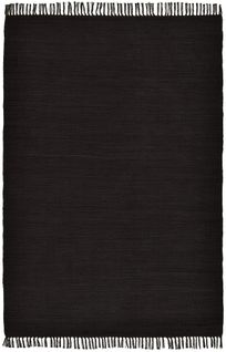 Tapis Réversible En Coton Happy Cotton 120x180 Cm - Noir