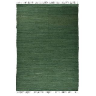 Tapis Réversible En Coton Happy Cotton 40x60 Cm - Vert Foncé