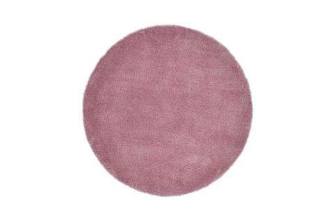 Tapis Shaggy Uni Cozy Diam 100 Cm - Rose