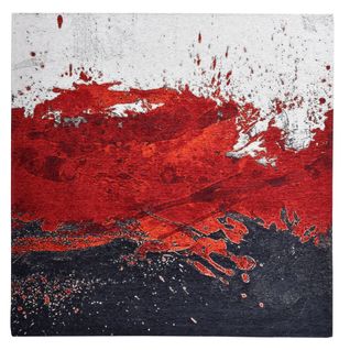 Tapis Tissé à La Machine Cosima 100x100 Cm - Rouge