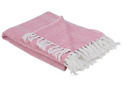 Couverture En Coton 130 X 160 Cm Rose Tangier