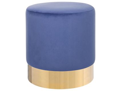 Pouf En Velours Bleu D 39 Cm Sophia