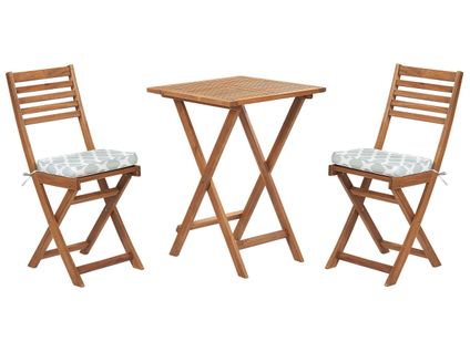 Ensemble Pour Bistro Avec Coussin Bois Vert Menthe Fiji