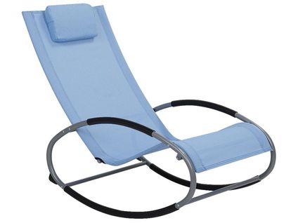 Chaise Longue Tissu Bleu Campo