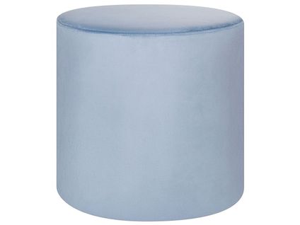 Pouf En Velours Bleu Clair D 47 Cm Lovett