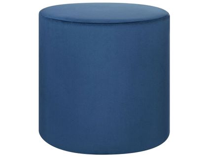 Pouf En Velours Bleu Foncé D 47 Cm Lovett