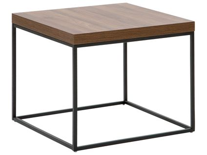 Table Appoint Bois Foncé Et Noire Delano
