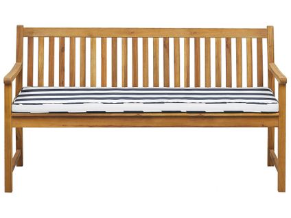 Banc Avec Coussin D'assise Vivara 160 Cm Bois D'acacia Certifié Bleu Marine