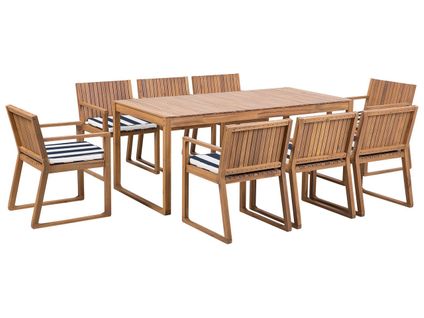 Set De Salle à Manger Bois Solide Bleu Marine Sassari