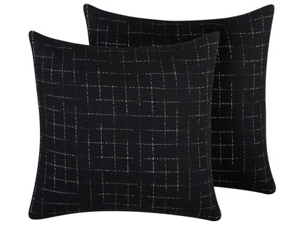 Lot De 2 Coussins Noir Bellflower 45 X 45 Cm