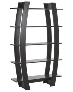 Bibliothèque 5 Étagères Noir Kener