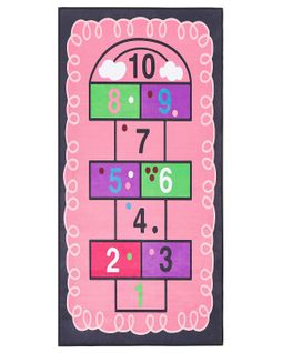 Tapis Enfant Avec Motif Marelle Rose 80 X 150 Cm Honaz