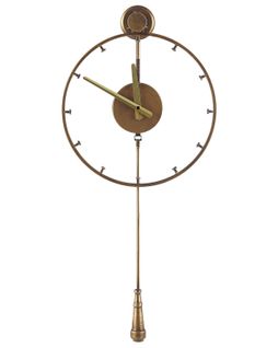 Horloge Murale Design Dorée Avec Balancier Ø 31 Cm Emmen