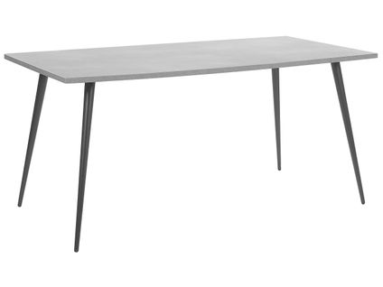 Table De Salle à Manger Effet Béton Gris 160 X 80 Cm Santiago