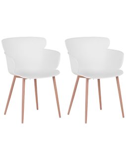Chaise De Salle à Manger Set De 2 Blanc Sumkley