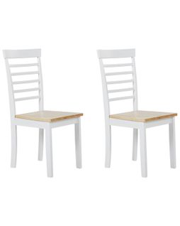 Chaise De Salle à Manger Set De 2 Blanc Battersby