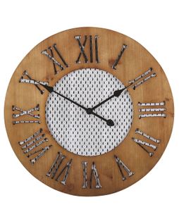 Horloge Murale Ø 60 Cm En Bois Foncé Cuilco
