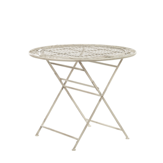 Table De Jardin Cm Métal Blanc Cassé Bivio