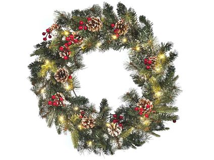 Couronne De Noël LED D 60 Cm Vert Paimio