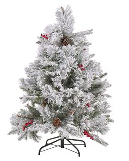 Sapin De Noël Artificiel Effet Neige 120 Cm Blanc Masala