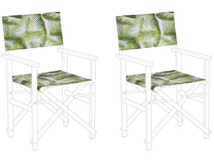 Set De 2 Toiles De Rechange Pour Chaises Motif Feuilles Tropicales Cine