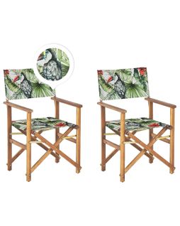 Chaise De Jardin Set De 2 Bois Vert Cine