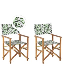 Chaise De Jardin Set De 2 Bois Bois Clair Cine