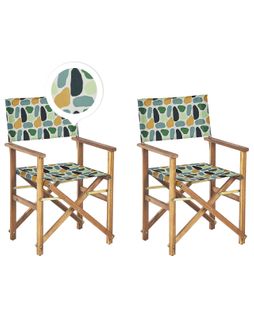 Chaise De Jardin Set De 2 Bois Multicolore Cine