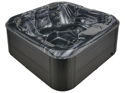 Spa De Jardin 5 Places En Acrylique Gris 200 X 200 Cm Avec LED Lastarria