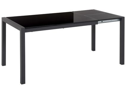 Table à Manger Extensible 120/160 X 80 Cm Noir Granada