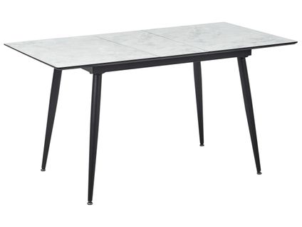 Table De Repas Eftalia Marbre Blanc 120/150 Cm 80 Cm