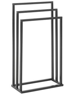 Porte-serviettes 45 X 84 Cm Noir Et Bois Foncé Charras