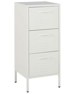 Armoire à 3 Tiroirs En Métal Blanc Wostok