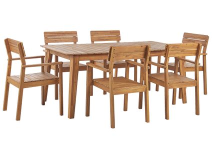 Set De Salle à Manger Bois Solide Bois Clair Fornelli