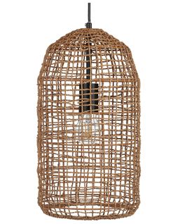 Lampe Suspension Lucite Corde En Papier Naturel