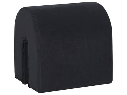 Pouf Modoc Velours Noir 35 Cm 42 Cm 42 Cm