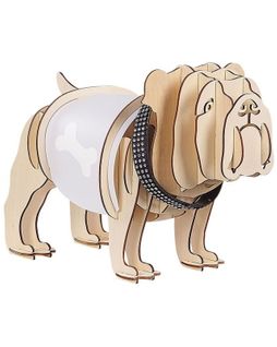 Lampe De Table Bois Clair En Forme De Chien Douce