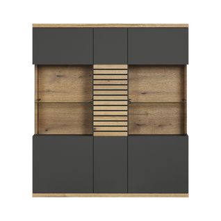 Buffet Haut Vitré 3 Portes - L131 Cm