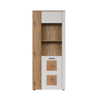 Vitrine 2 Portes Dont Une Avec Verre Trempé L80 Cm