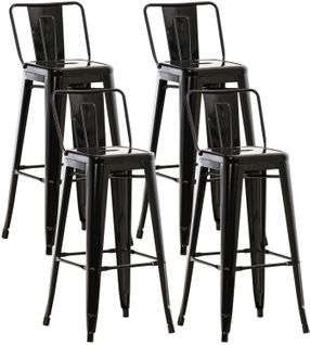 Lot De 4 Tabourets De Bar Mason Noir
