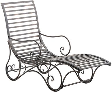 Chaise Longue Pour Jardin Amiens En Fer Forgé Bronze