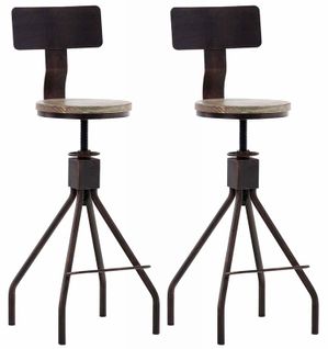 Lot De 2 Tabourets De Bar Elko En Métal Bronze