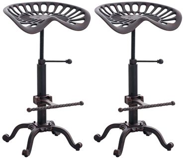 Lot De 2 Tabourets De Bar Butch Au Style Industriel Bronze