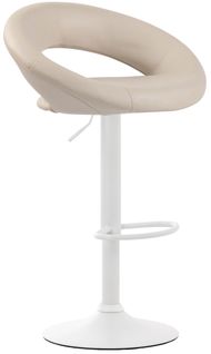 Tabouret De Bar Olinda En Similicuir Crème/blanc