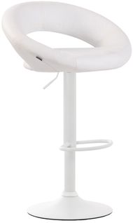 Tabouret De Bar Olinda En Similicuir Blanc /blanc
