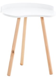 Table D'appoint Au Style Scandinave Jannis En Bois Blanc